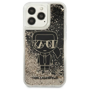 Оригинален твърд гръб KARL LAGERFELD Liquid Glitter Gatsby KLHCP13XLGGKBK - iPhone 13 Pro Max черен - Img 3