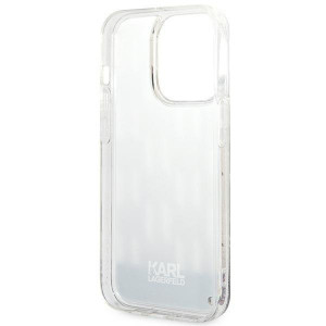 Оригинален твърд гръб KARL LAGERFELD Liquid Glitter Monogram KLHCP14LLMNMS - iPhone 14 Pro сребрист - Img 7