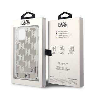 Оригинален твърд гръб KARL LAGERFELD Liquid Glitter Monogram KLHCP14MLMNMS - iPhone 14 Plus сребрист - Img 8