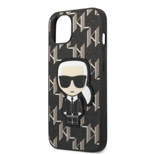 Оригинален твърд гръб KARL LAGERFELD Monogram Ikonik Patch KLHCP13SPMNIKBK - iPhone 13 mini черен - Img 6