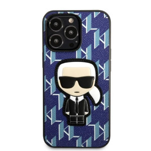 Оригинален твърд гръб KARL LAGERFELD Monogram Ikonik Patch KLHCP13XPMNIKBL - iPhone 13 Pro Max син - Img 3