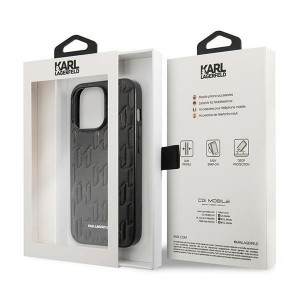 Оригинален твърд гръб KARL LAGERFELD Monogram Plaque KLHCP13LMNMP1K - iPhone 13 Pro черен - Img 8
