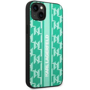 Оригинален твърд гръб KARL LAGERFELD Monogram Stripe KLHCP14MPGKLSKN - iPhone 14 Plus зелен - Img 4