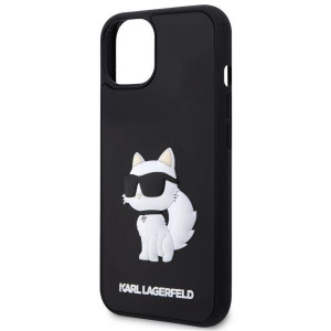 Оригинален твърд гръб KARL LAGERFELD Rubber Choupette 3D KLHCP14S3DRKHNK - iPhone 14 черен - Img 6