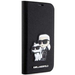 Оригинален твърд гръб KARL LAGERFELD Saffiano Karl & Choupette KLBKP14LSANKCPK - iPhone 14 Pro черен - Img 5