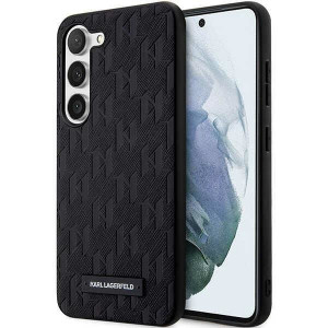 Оригинален твърд гръб KARL LAGERFELD Saffiano Mono Metal Logo KLHCS23MSAKLHPK - Samsung Galaxy S23+ черен - Img 1