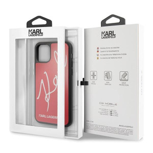 Оригинален твърд гръб KARL LAGERFELD Signature Glitter KLHCN58DLKSRE - iPhone 11 Pro червен - Img 15