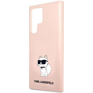Оригинален твърд гръб KARL LAGERFELD Silicone Choupette KLHCS23LSNCHBCP - Samsung Galaxy S23 Ultra розов - Img 6