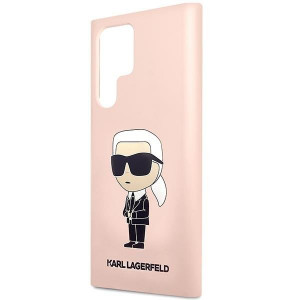 Оригинален твърд гръб KARL LAGERFELD Silicone Ikonik KLHCS23LSNIKBCP - Samsung Galaxy S23 Ultra розов - Img 6