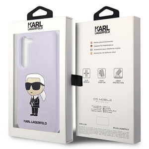 Оригинален твърд гръб KARL LAGERFELD Silicone Ikonik KLHCS23MSNIKBCU - Samsung Galaxy S23+ лилав - Img 8