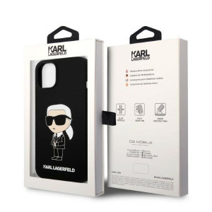 Оригинален твърд гръб KARL LAGERFELD Silicone Ikonik KLHMP14MSNIKBCK MagSafe - iPhone 14 Plus черен - Img 8