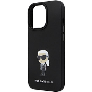 Оригинален твърд гръб KARL LAGERFELD Silicone Ikonik Metal Pin KLHCP14XSMHKNPK case - iPhone 14 Pro Max черен - Img 6