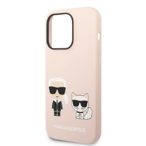 Оригинален твърд гръб KARL LAGERFELD Silicone Karl & Choupette KLHMP14XSSKCI - iPhone 14 Pro Max розов - Img 7