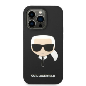Оригинален твърд гръб KARL LAGERFELD Silicone Karl's Head KLHMP14LSLKHBK MagSafe - iPhone 14 Pro черен - Img 3