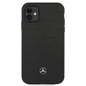 Оригинален твърд гръб MERCEDES Leather Stars MEHCN61PSQBK - iPhone 11 черен - Img 3
