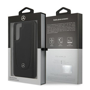Оригинален твърд гръб MERCEDES Leather Urban MEHCS22MARMBK - Samsung Galaxy S22+ черен - Img 8
