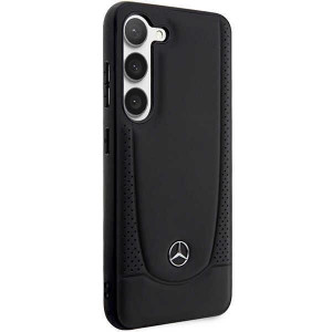 Оригинален твърд гръб MERCEDES Leather Urban MEHCS23SARMBK - Samsung Galaxy S23+ черен - Img 4