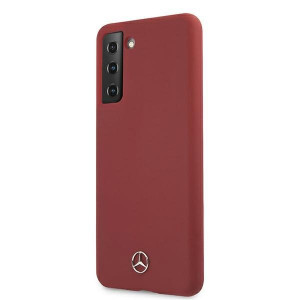 Оригинален твърд гръб MERCEDES Silicone MEHCS21MSILRE - Samsung Galaxy S21+ 5G червен - Img 2