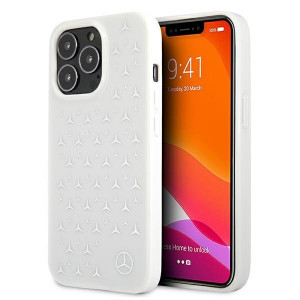 Оригинален твърд гръб MERCEDES Stars MEHCP13LESPWH - iPhone 13 Pro сребристобял - Img 1