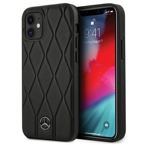 Оригинален твърд гръб MERCEDES Wave MEHCP12SMULBK - iPhone 12 mini черен - Img 1