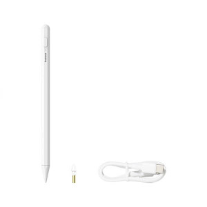 Писалка за тъч скрийн BASEUS Smooth Writing 2 с LED индикатор бяла - Img 9