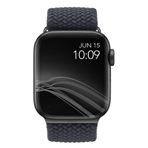 Плетена каишка UNIQ Aspen - Apple Watch 40mm SE / 40mm Series 6 / 40mm Series 5 / 40mm Series 4 / 38mm Series 3 / 38mm Series 2 / 38mm (1st gen) цвят гранит - Img 4