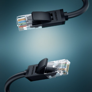 Плосък интернет кабел UGREEN LAN cat.6 5m черен (NW102) - Img 4
