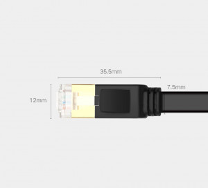 Плосък интернет кабел UGREENRJ45 cat.7 STP LAN 10 Gb/s 10m черен (NW106 11265) - Img 14