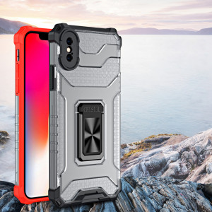 Подсилен гръб със стойка Crystal Ring - iPhone XS Max червен - Img 8