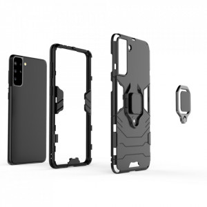 Подсилен гръб с магнитна стойка Ring Armor - Samsung Galaxy S22+ черен - Img 3