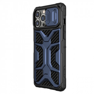Подсилен гръб с подвижно покритие за камерата NILLKIN Adventruer - iPhone 13 Pro Max син - Img 2
