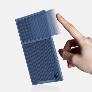 Подсилен гръб с подвижно покритие за камерата NILLKIN Textured S - Samsung Galaxy S23 Ultra син - Img 12