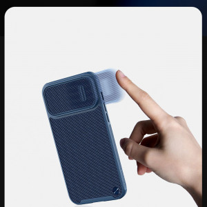 Подсилен гръб с подвижно покритие за камерата NILLKIN Textured S MagSafe - iPhone 14 зелен - Img 12