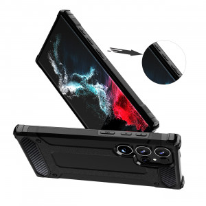Подсилен гръб Hybrid Armor - Samsung Galaxy S24 Ultra черен - Img 5