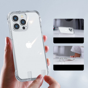 Подсилен гръб JOYROOM Defender със стойка - iPhone 14 (JR-14H1) прозрачен - Img 3