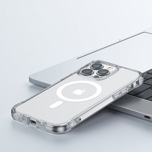 Подсилен гръб JOYROOM Defender със стойка MagSafe - iPhone 14 Plus прозрачен - Img 7