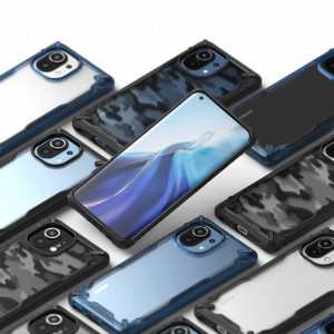 Подсилен гръб RINGKE Fusion X със силиконов бъмпер - Xiaomi Mi 11 черен камуфлаж - Img 7