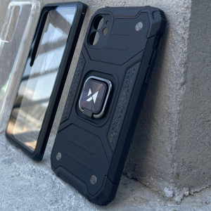 Подсилен гръб WOZINSKY Ring Armor със стойка - iPhone 13 Pro розов - Img 9
