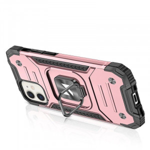 Подсилен гръб WOZINSKY Ring Armor със стойка - iPhone 14 Plus розов - Img 3