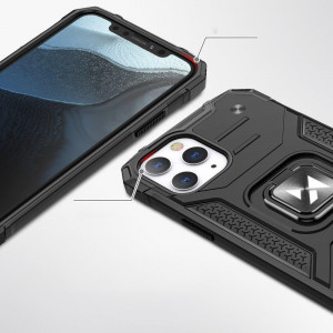 Подсилен гръб WOZINSKY Ring Armor със стойка - iPhone 14 Pro розов - Img 2