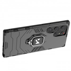 Подсилен гръб WOZINSKY Ring Armor със стойка - Samsung Galaxy S23 Ultra черен - Img 11