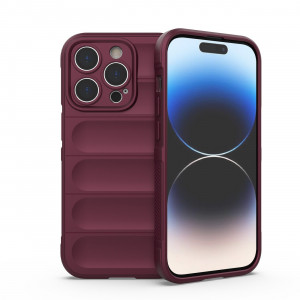 Подсилен гъвкав гръб Magic Shield - iPhone 14 Pro бордо - Img 1