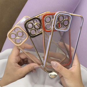 Прозрачен гръб с гел рамка Fashion - iPhone 12 Pro червен - Img 6