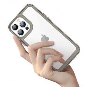 Прозрачен гръб с гел рамка Outer Space - iPhone 13 Pro Max син - Img 2