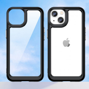 Прозрачен гръб с гел рамка Outer Space - iPhone 14 Plus черен - Img 8