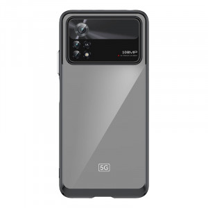 Прозрачен гръб с гел рамка Outer Space - Xiaomi Poco X4 Pro 5G черен - Img 1