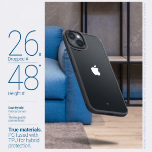 Прозрачен гръб с рамка CASEOLOGY Skyfall - iPhone 14 Plus черен мат - Img 8