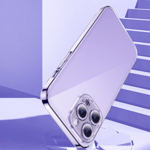 Прозрачен гръб BASEUS Crystal със стъклен протектор - iPhone 14 Pro Max прозрачен - Img 10