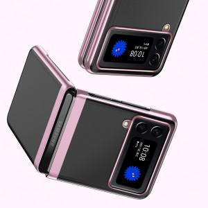 Прозрачен калъф с цветна рамка Plating - Samsung Galaxy Z Flip4 черен - Img 7