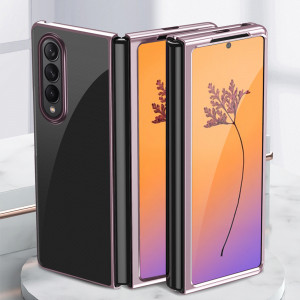 Прозрачен калъф с цветна рамка Plating - Samsung Galaxy Z Fold4 розов - Img 11